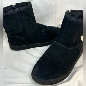 Cat & Jack - Black Suede Shearling Style Boots